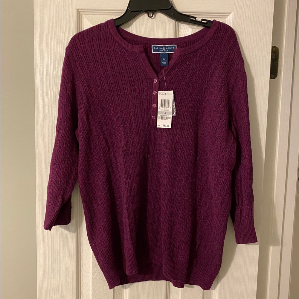 Maroon Cableknit sweater